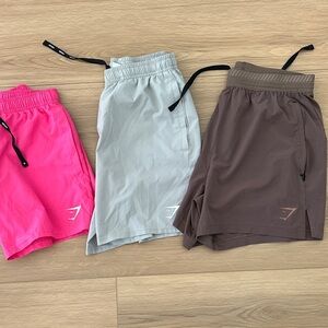 Gymshark Men's Athletic Shorts - Pink, Gray, and Brown